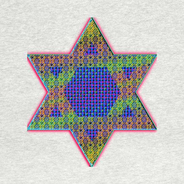 Star of David Psychedelic by indusdreaming